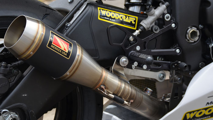 Competition Werkes Slipon Exhaust on Yamaha R6