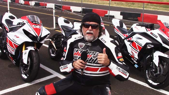 Larry with Bikes at the Track
