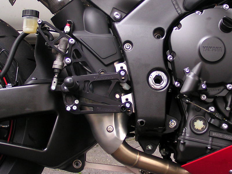 R1 Rearsets Mounted